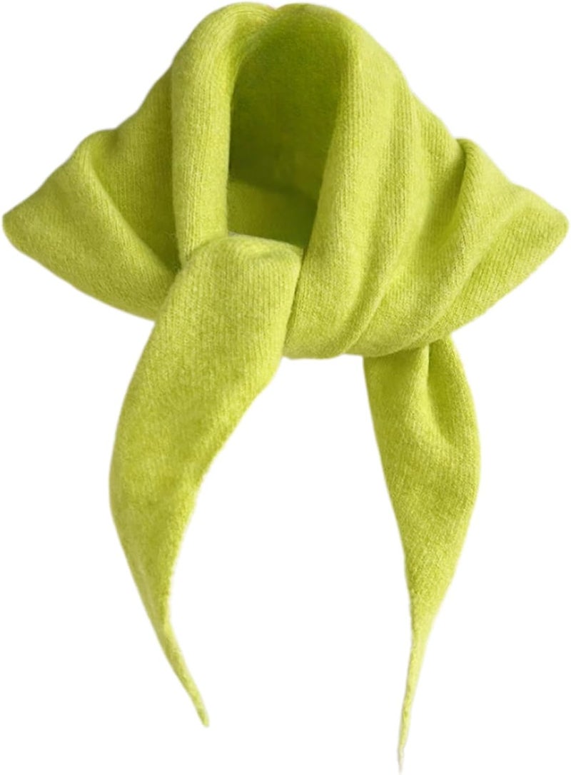 TYATVS Knit Triangle Scarf for Women Knitted Head Scarf Y2k Bandana Fisherman Downtown Girl Aesthetic Accessories - Image 1